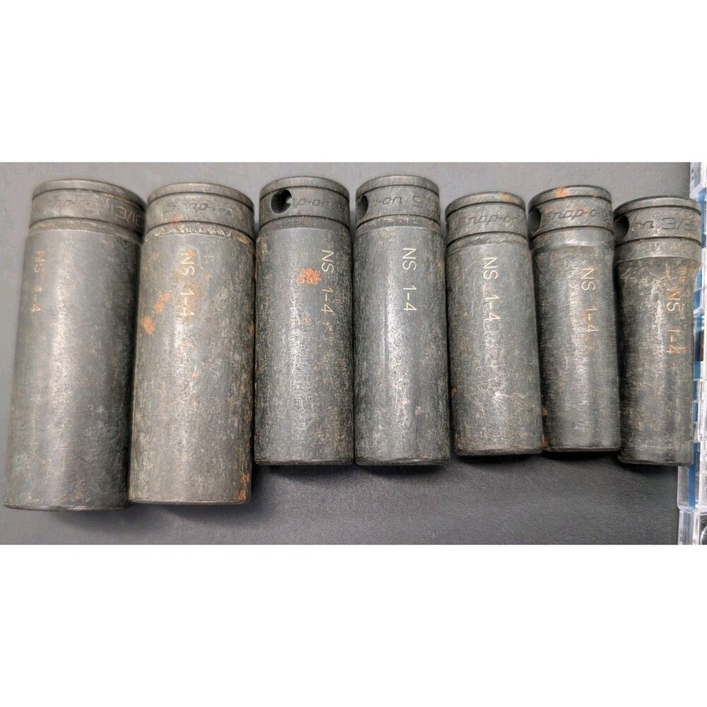 Vintage Snap On Socket Lot Of 7x Multiple Sockets From Same Set